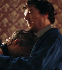 sherlock hug john